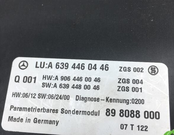 Controller MERCEDES-BENZ Vito Bus (W639), MERCEDES-BENZ Viano (W639)