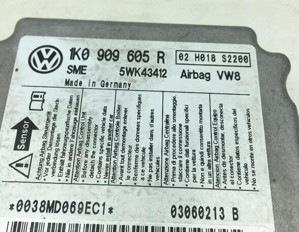 338791 Steuergerät Airbag VW Golf V (1K) 1K0909605R