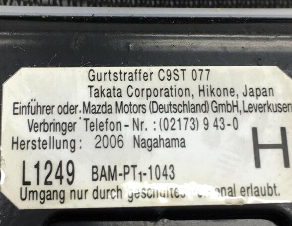 Gurtstraffer links vorne  MAZDA 6 Station Wagon (GY) 2.0 MZR-CD  89 kW  121 PS (08.2002-08.2007)