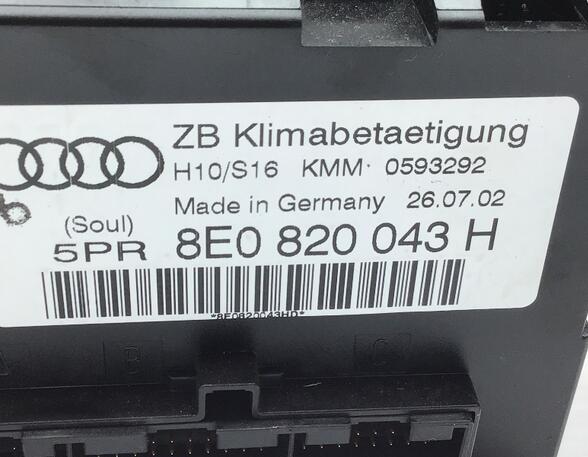 Air Conditioning Control Unit AUDI A4 Avant (8E5, B6), AUDI A4 Avant (8ED, B7)