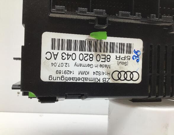 Air Conditioning Control Unit AUDI A4 Avant (8E5, B6), AUDI A4 Avant (8ED, B7)