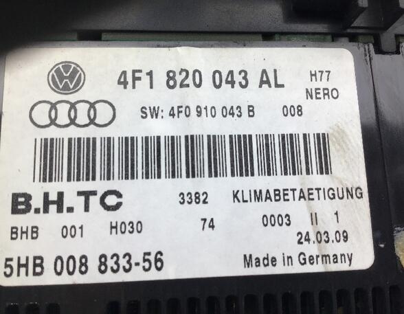 359359 Bedienelement für Klimaanlage AUDI A6 (4F, C6) 4F820043AL