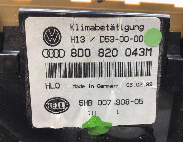 Air Conditioning Control Unit AUDI A4 (8D2, B5)