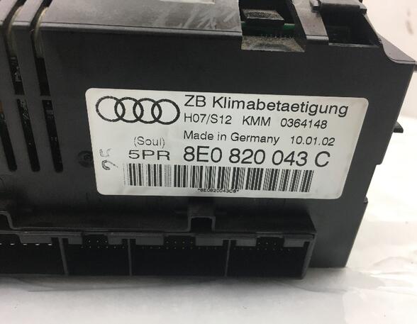 Air Conditioning Control Unit AUDI A4 Avant (8E5, B6), AUDI A4 Avant (8ED, B7)