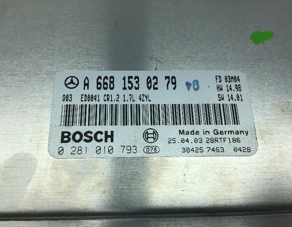 Engine Management Control Unit MERCEDES-BENZ A-Klasse (W168)