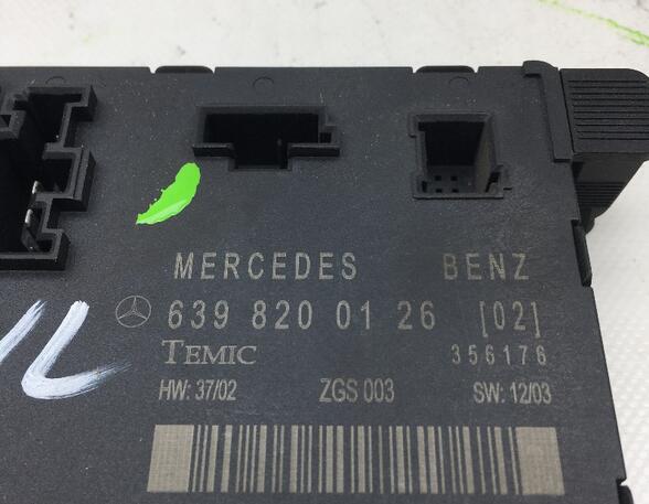 339411 Steuergerät Tür MERCEDES-BENZ Vito/Mixto Kasten (W639) 6398200126