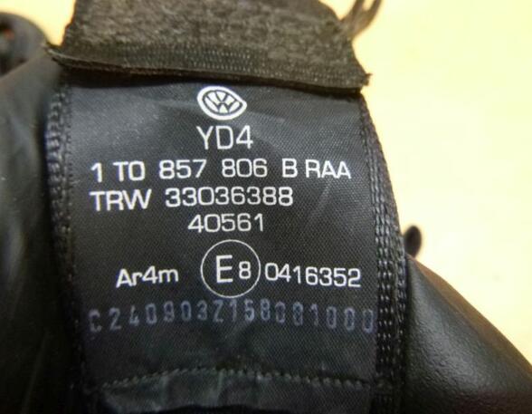 Safety Belts VW Touran (1T1, 1T2)