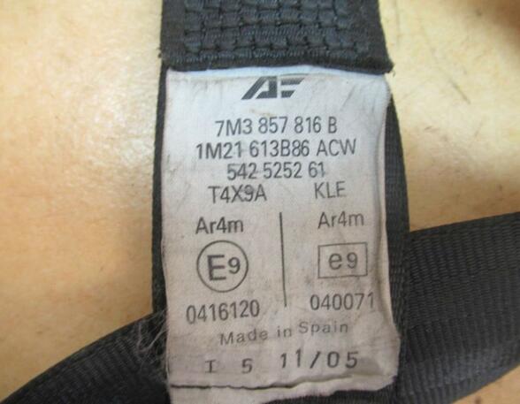 Safety Belts SEAT Alhambra (7V8, 7V9)