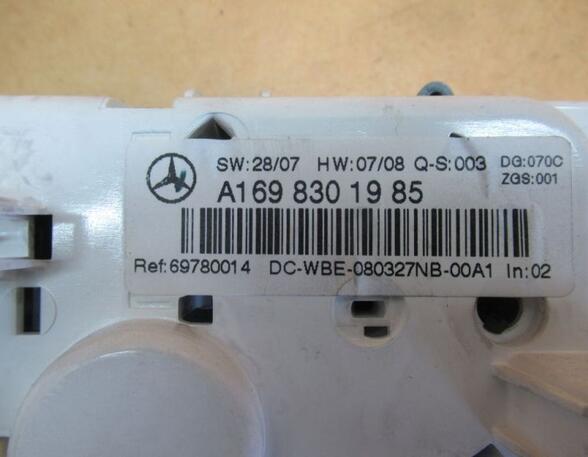 Air Conditioning Control Unit MERCEDES-BENZ A-CLASS (W169)