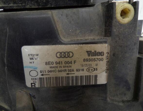 Scheinwerfereinsatz Hauptscheinwerfer rechts Halogen AUDI A4 AVANT (8E5  B6) 2.0 96 KW