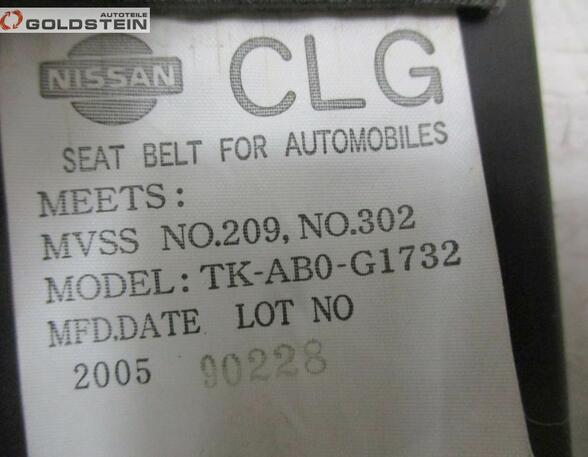 Safety Belts NISSAN Murano I (Z50)