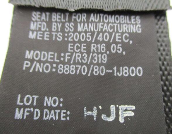 Safety Belts HYUNDAI i20 (PB, PBT)