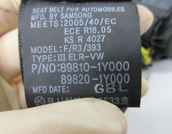 Safety Belts KIA PICANTO (TA)