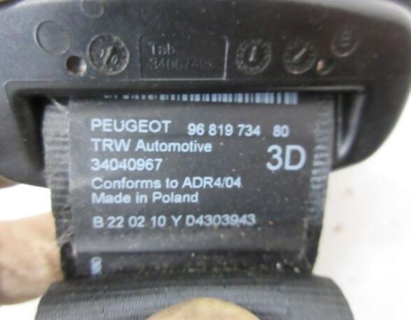 Safety Belts PEUGEOT 5008 (0U_, 0E_)