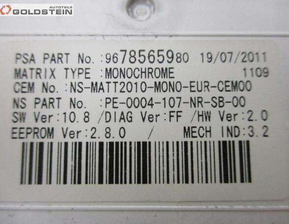 Tachometer Kombiinstrument Mph / Kmh PEUGEOT 508 SW 2.0 HDI 103 KW