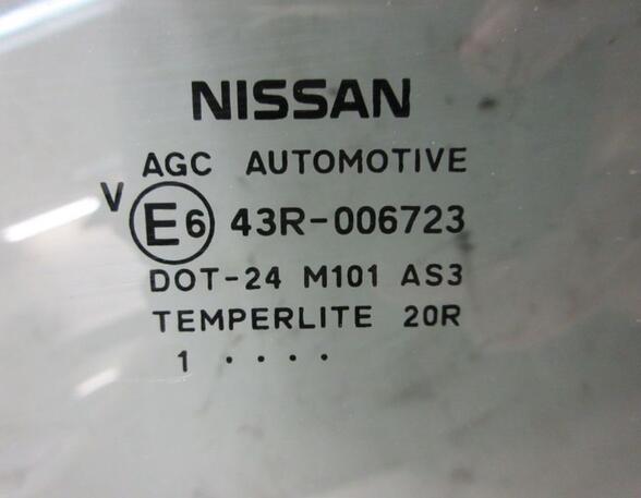 Side Window NISSAN QASHQAI / QASHQAI +2 I (J10, NJ10, JJ10E)