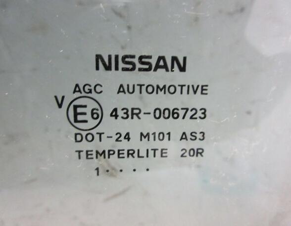 Side Window NISSAN QASHQAI / QASHQAI +2 I (J10, NJ10, JJ10E)