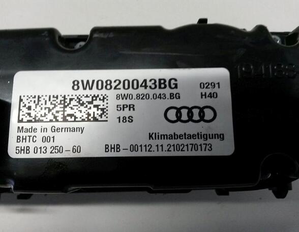 Air Conditioning Control Unit AUDI A4 Avant (8W5, 8WD)