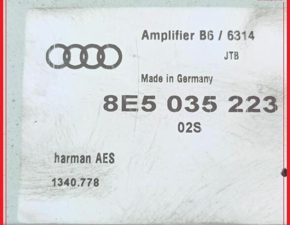 Audio Amplifier AUDI A4 (8E2), AUDI A4 (8EC, B7)