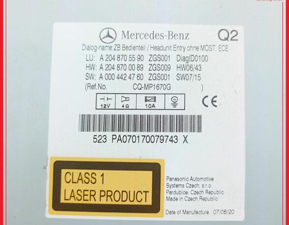 CD-Radio MERCEDES-BENZ C-Klasse (W204)