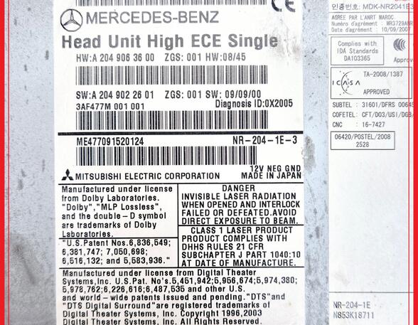 CD-Radio MERCEDES-BENZ C-CLASS T-Model (S204)