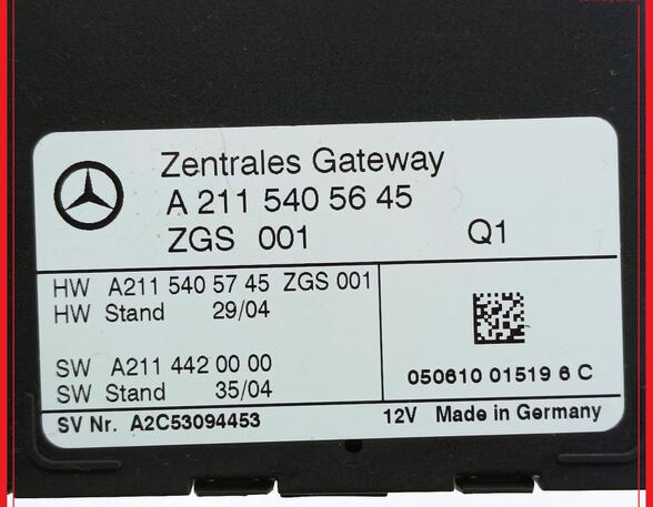 Steuergerät Zentrales Gateway MERCEDES BENZ E-KLASSE W211 E350 4MATIC 200 KW