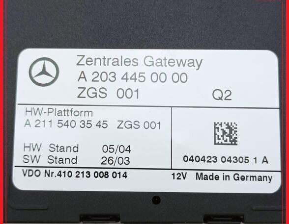 Steuergerät Zentrales Gateway MERCEDES BENZ C-KLASSE KOMBI S203 C270 CDI 125 KW