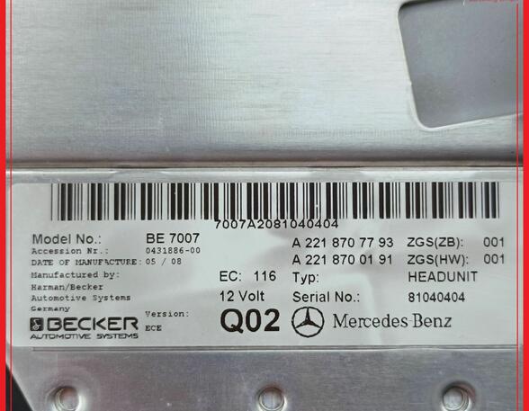 Autonavigatiesysteem MERCEDES-BENZ S-Klasse (W221)