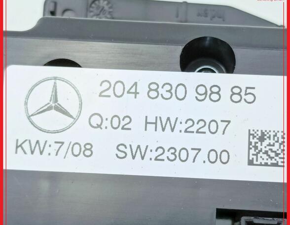 Heizungsbetätigung Klimabedienteil  MERCEDES BENZ C-KLASSE W204 C280 4MATIC 170 KW