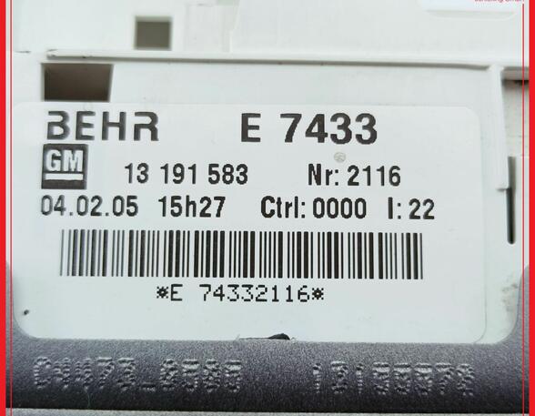 Air Conditioning Control Unit OPEL Meriva (--)