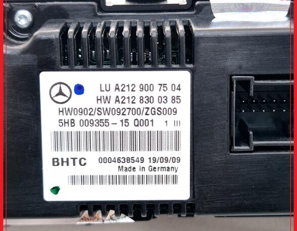 Bedieningselement airconditioning MERCEDES-BENZ E-CLASS (W212)