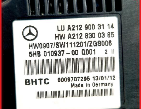 Air Conditioning Control Unit MERCEDES-BENZ E-CLASS (W212), MERCEDES-BENZ S-CLASS (W221)