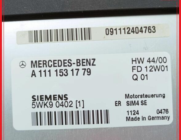 Regeleenheid motoregeling MERCEDES-BENZ C-Klasse Coupe (CL203)