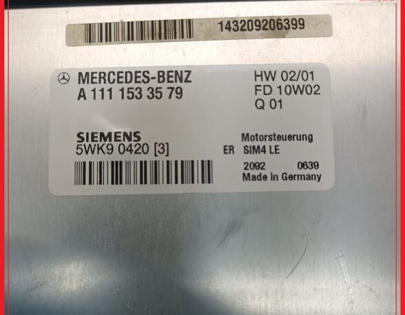 Control unit for engine MERCEDES-BENZ C-CLASS Coupe (CL203)