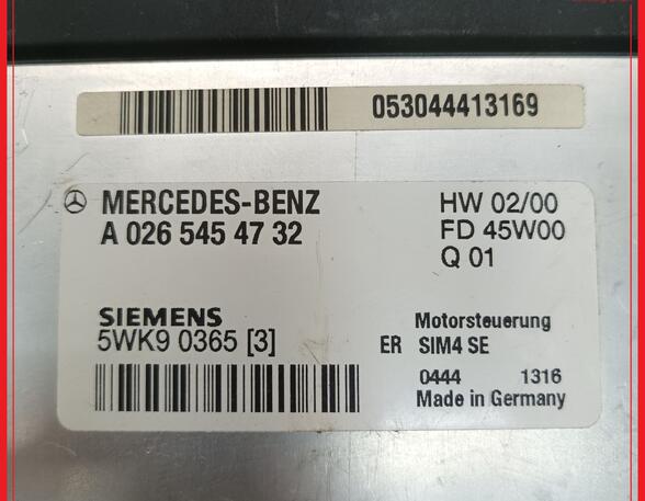 Steuergerät Motor SATZ MERCEDES BENZ C-KLASSE W203 C180 95 KW