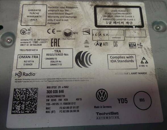 Navigation System VW Golf VII (5G1, BE1, BE2, BQ1)