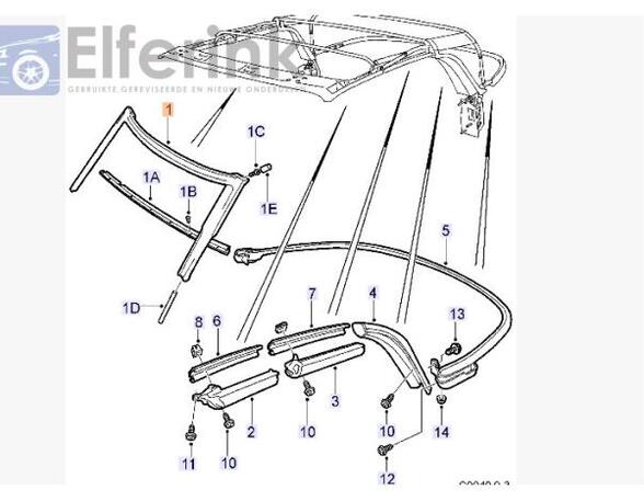 Schubstrebe Saab 9-3 Cabriolet YS3D 5184411 P4884863