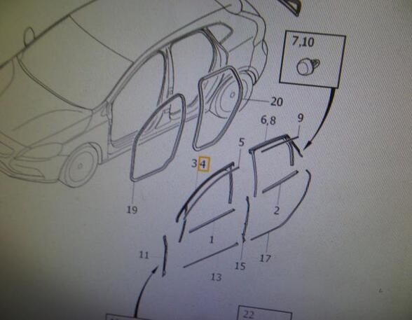 Türgummi rechts vorne Volvo V40 Schrägheck 525, 526 31402314 P8002090