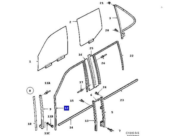 Deurafdichting SAAB 9-5 Kombi (YS3E)