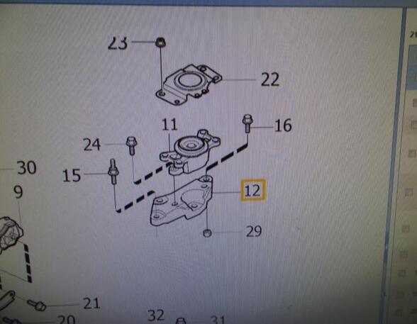 Lagerbock für Motoraufhängung Volvo S60 II 134 6G927M125FB P5900544