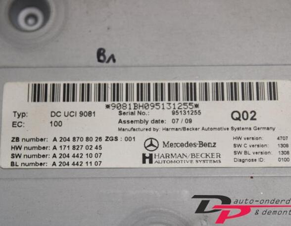 Control unit MERCEDES-BENZ A-Klasse (W169)