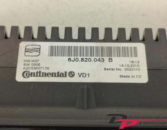 Heating & Ventilation Control Assembly SEAT IBIZA IV (6J5, 6P1), SEAT IBIZA IV SC (6J1, 6P5), SEAT IBIZA IV ST (6J8, 6P8)