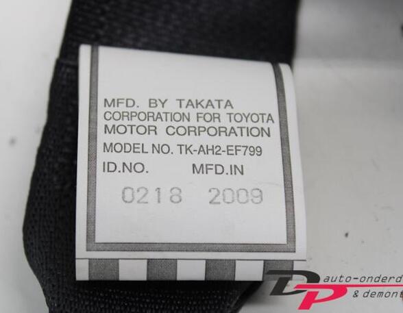 Safety Belts TOYOTA IQ (J1)