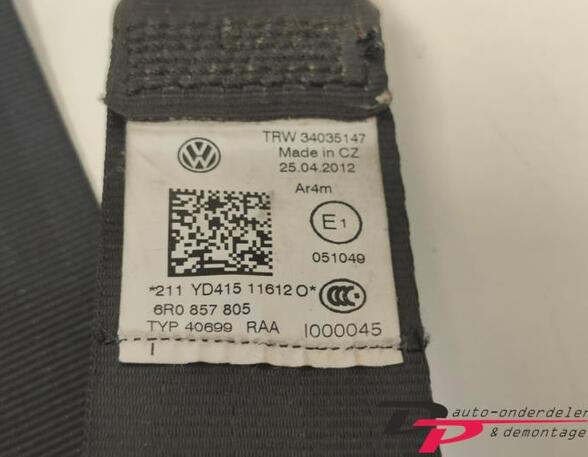 Safety Belts VW POLO (6R1, 6C1), VW POLO Van (6R)