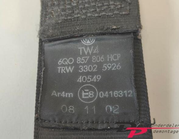 Safety Belts VW POLO (9N_), VW POLO Saloon (9A4, 9A2, 9N2, 9A6)