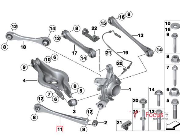 Querlenker links hinten unten BMW 3er Touring F31 6792527 P11158911