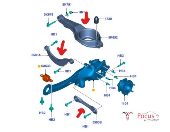 Draagarm wielophanging FORD FOCUS III