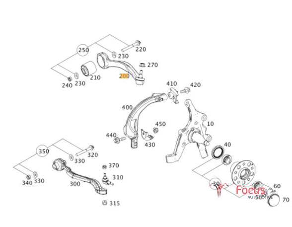 Draagarm wielophanging MERCEDES-BENZ E-CLASS (W212), MERCEDES-BENZ E-CLASS T-Model (S212), MERCEDES-BENZ S-CLASS (W221)