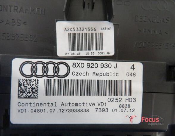 Control unit AUDI A1 (8X1, 8XK), AUDI A1 Sportback (8XA, 8XF)