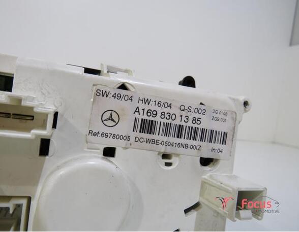 Heating & Ventilation Control Assembly MERCEDES-BENZ A-Klasse (W169)